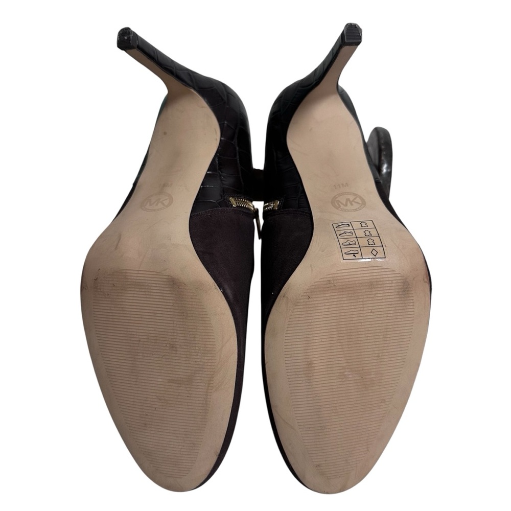 MICHAEL Michael Kors Sammy Brown Suede Heeled Ankle Boots size 11 - Picture 11 of 13
